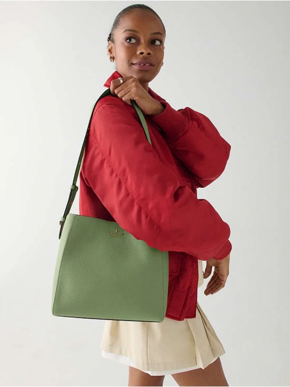 Kate Spade Juliette Medium Bucket Bag Cedar Stand